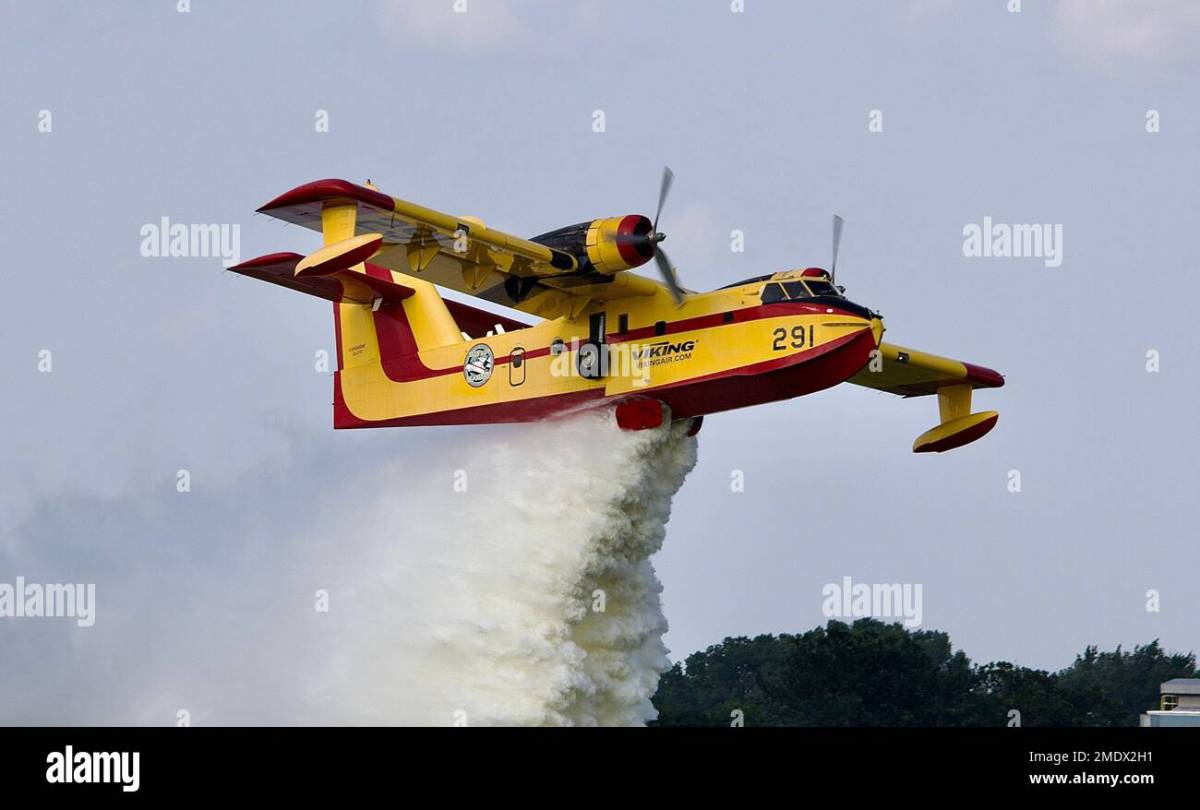 Canadian water bomber hit by drone